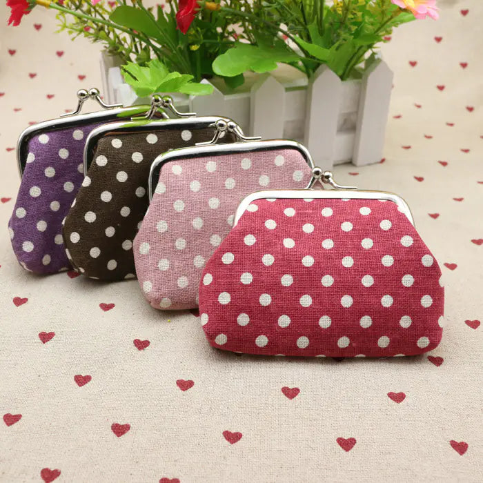 Cotton Dot Coin Purse - Creative Kids Wallet Gift