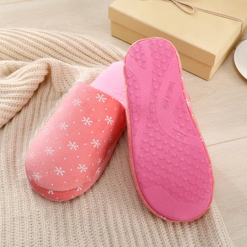 Comfortable Cotton Shoes with Snowflake Design