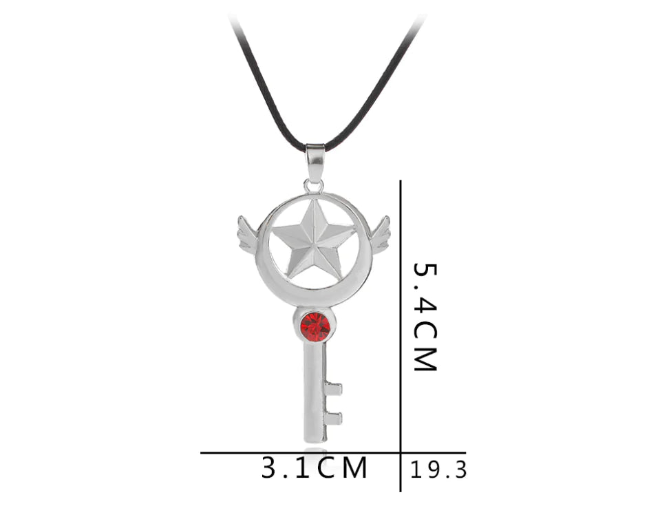 Sakura Cardcaptor Pendant Necklace with Rhinestones