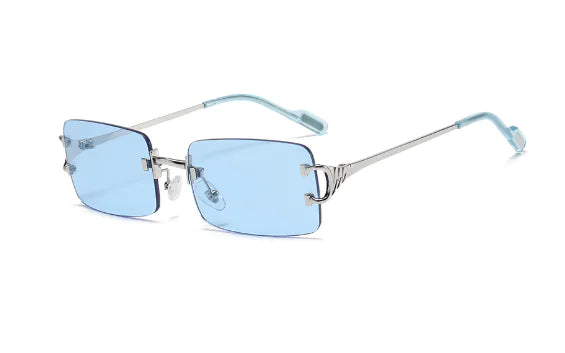 Retro Frameless Sunglasses for Trendy Street Style