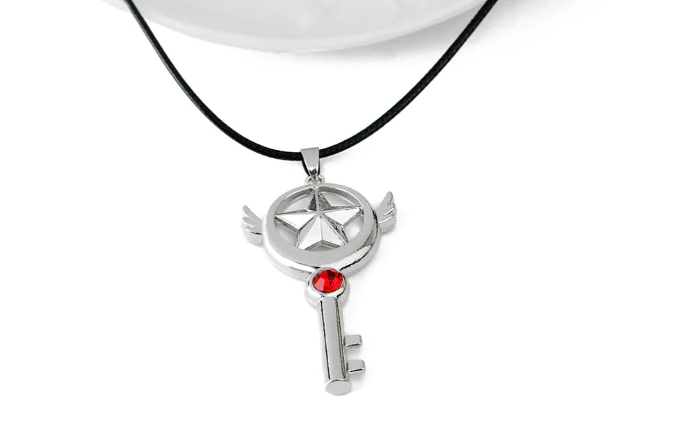 Sakura Cardcaptor Pendant Necklace with Rhinestones