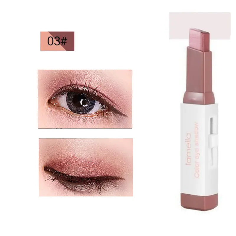 Waterproof Two Tone Eyeshadow Stick for Daily Use