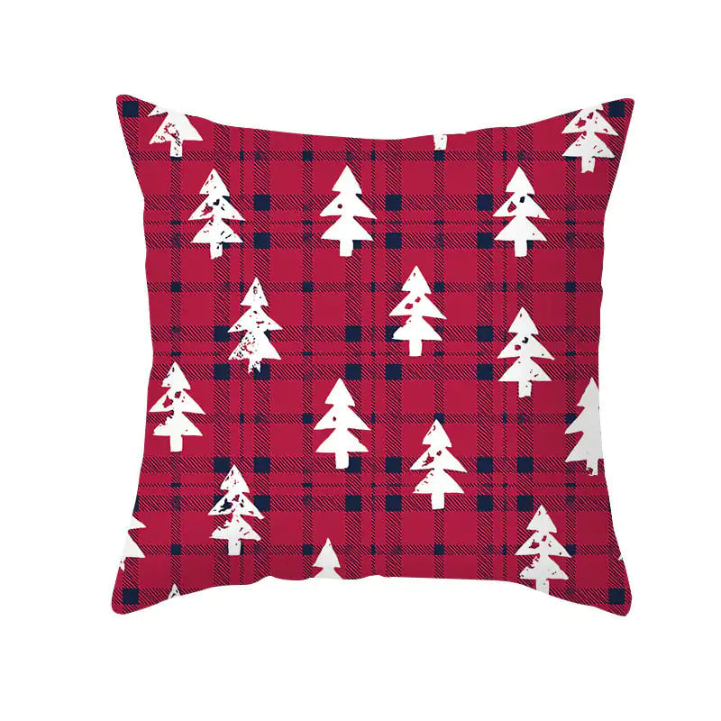 Cartoon Christmas Pillowcase for Office Sofa Cushion