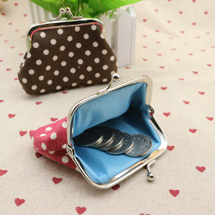 Cotton Dot Coin Purse - Creative Kids Wallet Gift