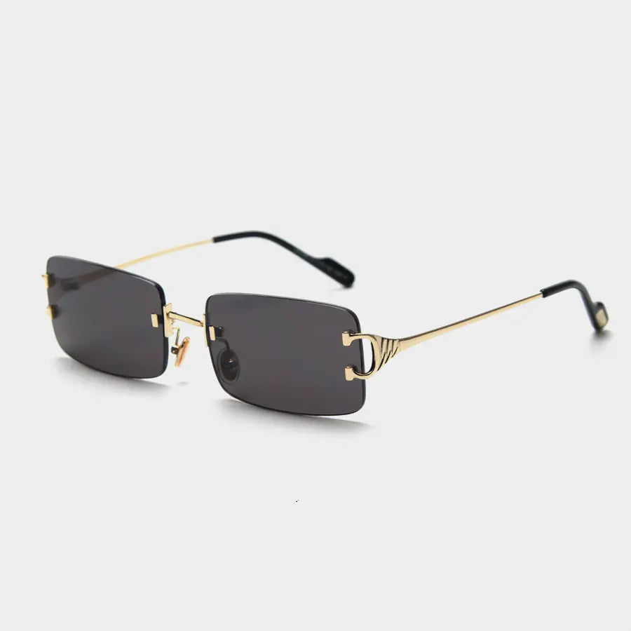 Retro Frameless Sunglasses for Trendy Street Style