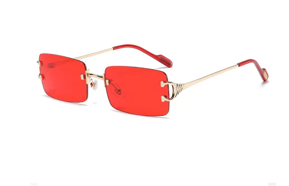 Retro Frameless Sunglasses for Trendy Street Style