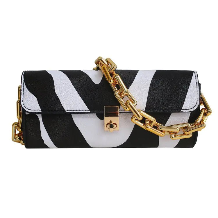 Cross-border French Niche Handbags with Thick Chain