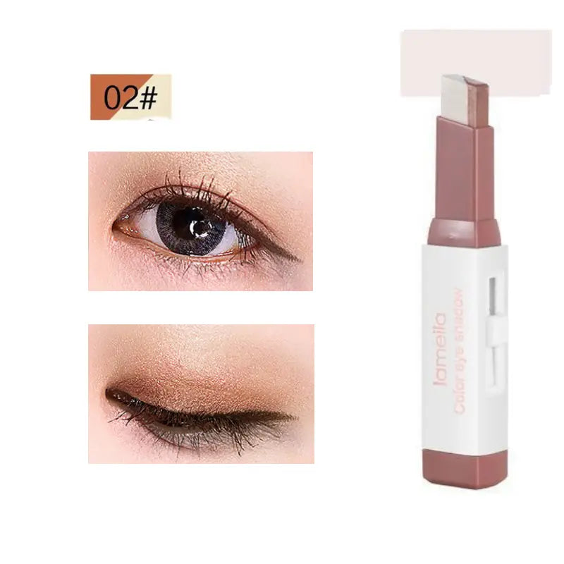 Waterproof Two Tone Eyeshadow Stick for Daily Use