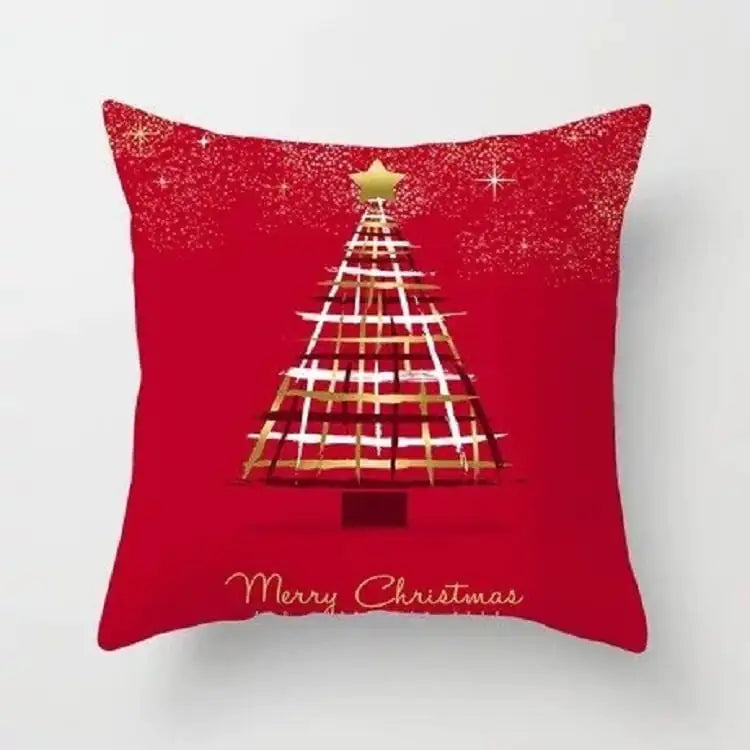Cartoon Christmas Pillowcase for Office Sofa Cushion