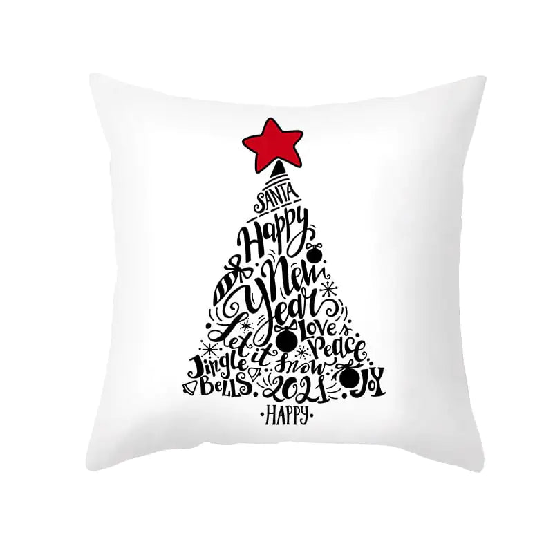 Cartoon Christmas Pillowcase for Office Sofa Cushion
