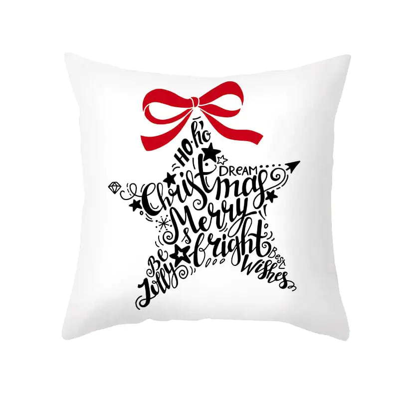 Cartoon Christmas Pillowcase for Office Sofa Cushion