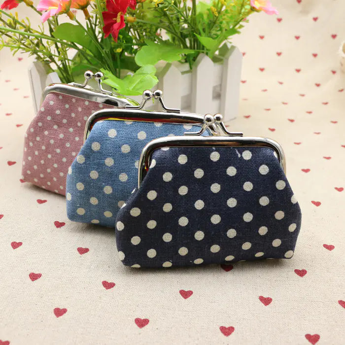 Cotton Dot Coin Purse - Creative Kids Wallet Gift