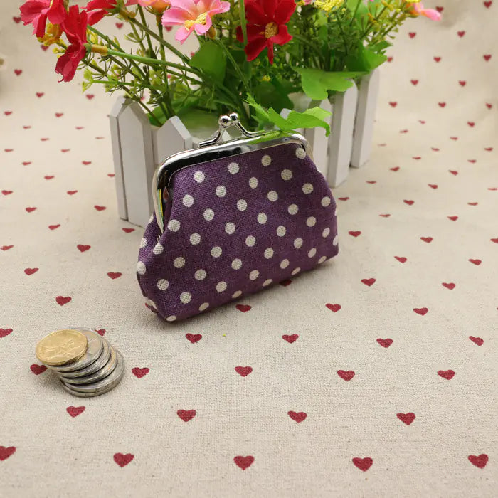 Cotton Dot Coin Purse - Creative Kids Wallet Gift