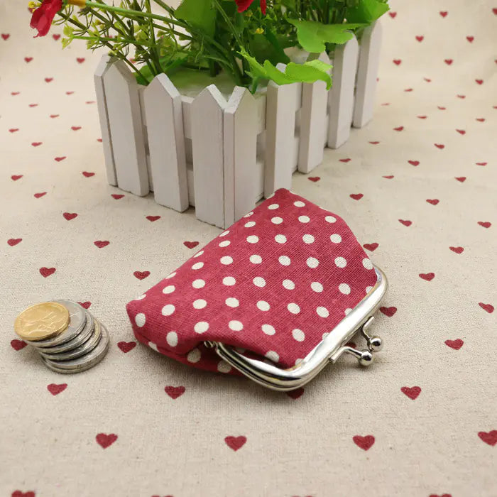 Cotton Dot Coin Purse - Creative Kids Wallet Gift