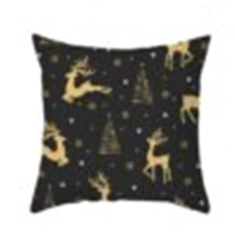 Cartoon Christmas Pillowcase for Office Sofa Cushion