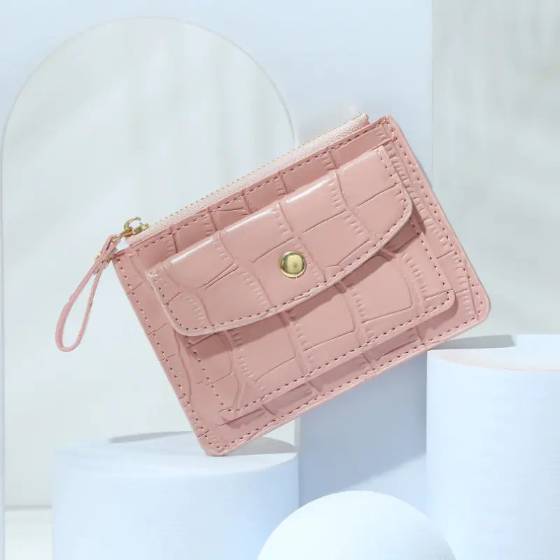 Multifunctional Zipper Coin Purse with Card Slots