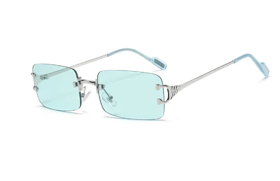 Retro Frameless Sunglasses for Trendy Street Style