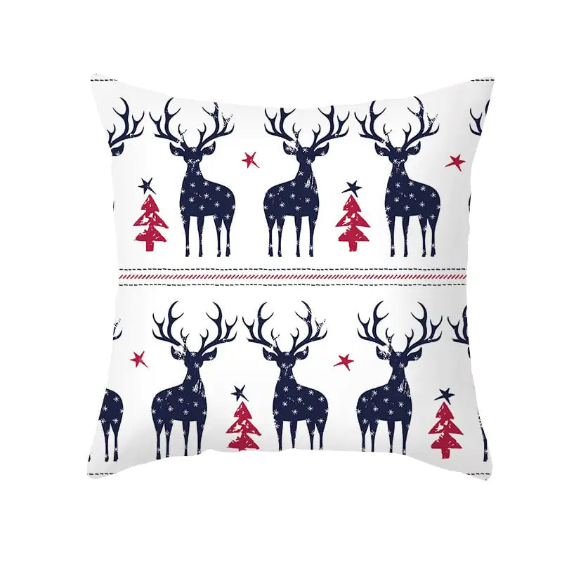 Cartoon Christmas Pillowcase for Office Sofa Cushion