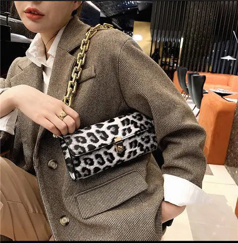 Cross-border French Niche Handbags with Thick Chain