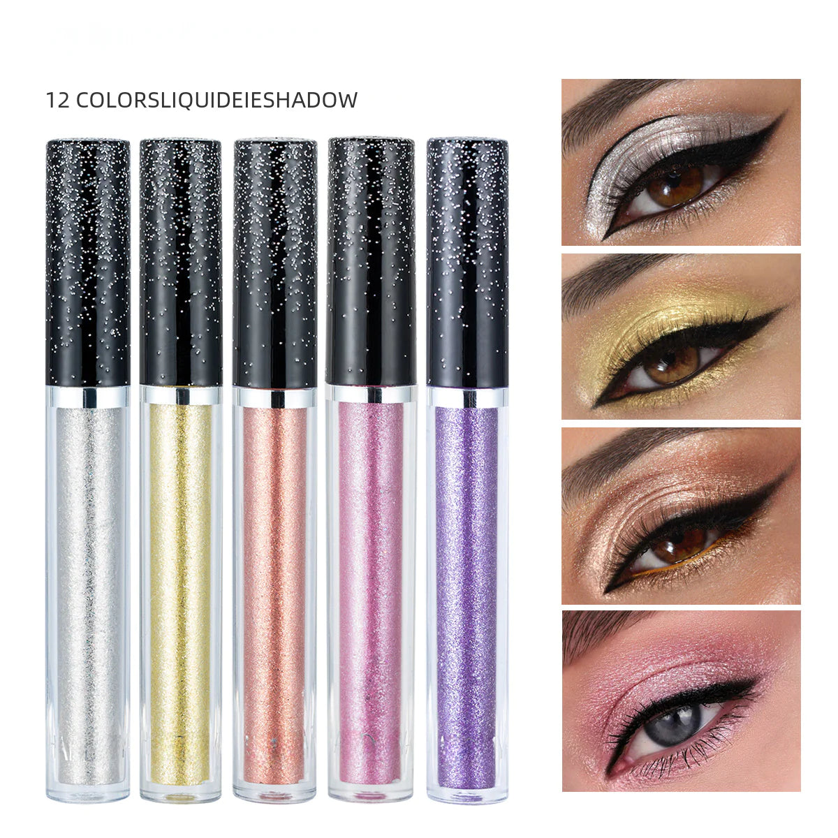 HANDAIYAN 12 Colors Diamond Liquid Eyeshadow Set
