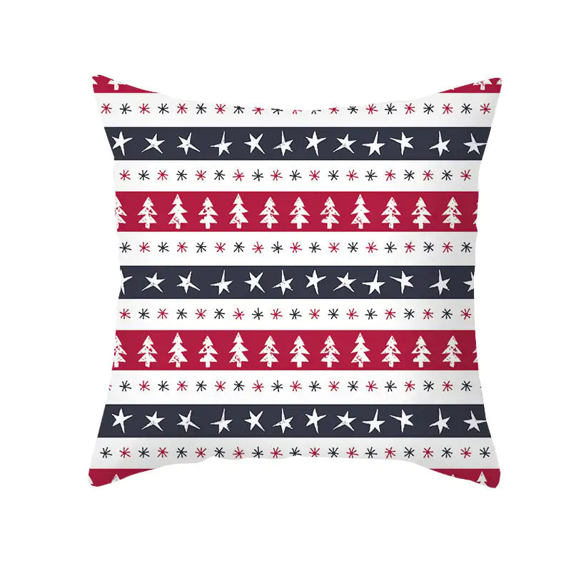 Cartoon Christmas Pillowcase for Office Sofa Cushion