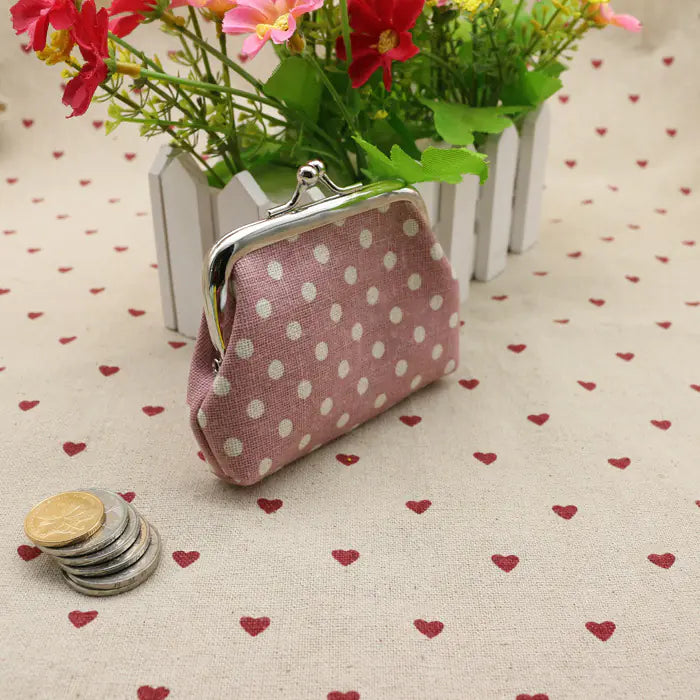 Cotton Dot Coin Purse - Creative Kids Wallet Gift