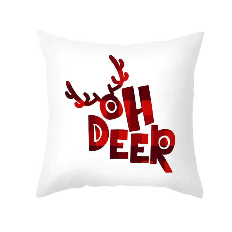 Cartoon Christmas Pillowcase for Office Sofa Cushion