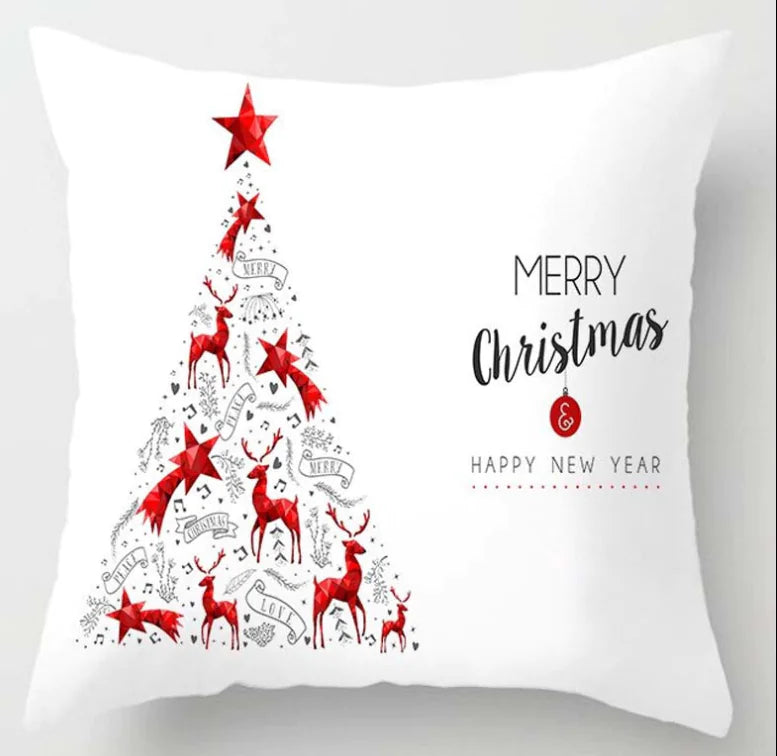 Cartoon Christmas Pillowcase for Office Sofa Cushion