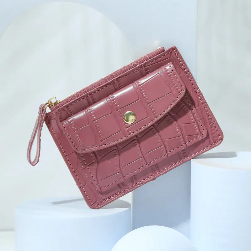 Multifunctional Zipper Coin Purse with Card Slots