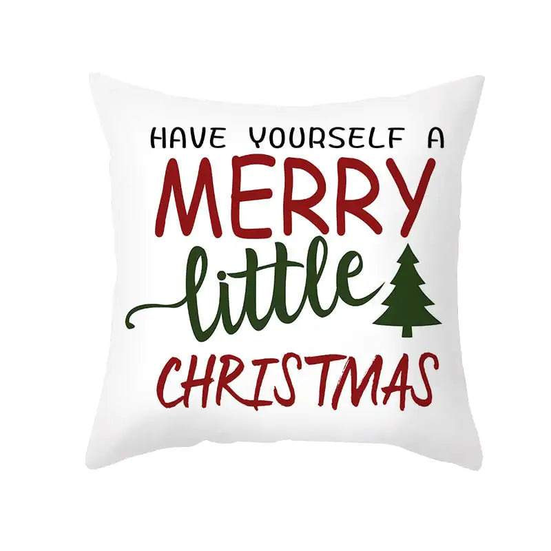 Cartoon Christmas Pillowcase for Office Sofa Cushion