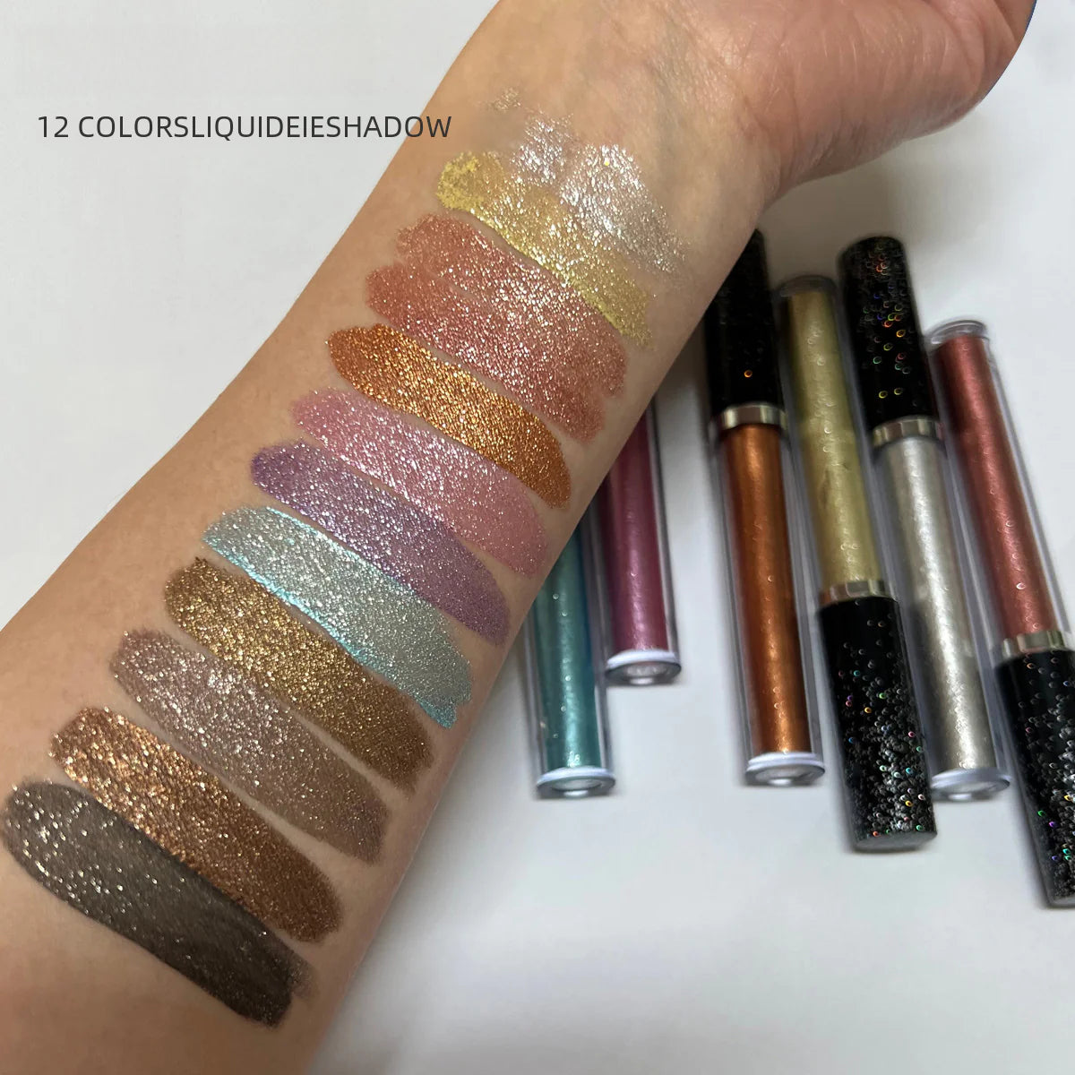 HANDAIYAN 12 Colors Diamond Liquid Eyeshadow Set