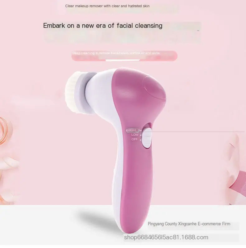 5-in-1 Electric Facial Cleansing and Massaging Device
