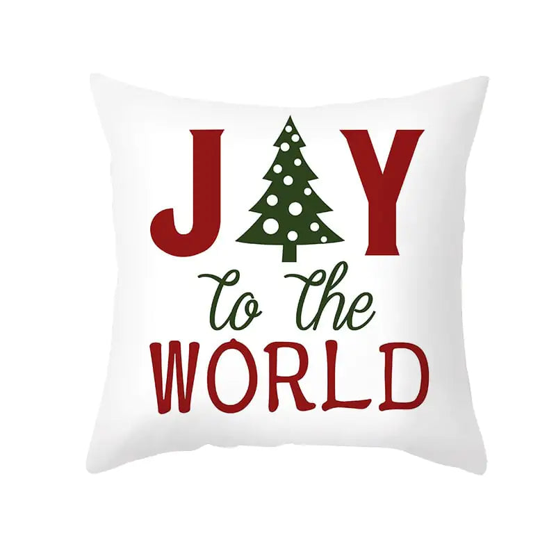 Cartoon Christmas Pillowcase for Office Sofa Cushion