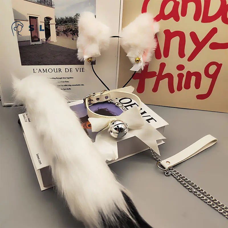 Adult Cat Ear Accessories and Sexy Outfit Set