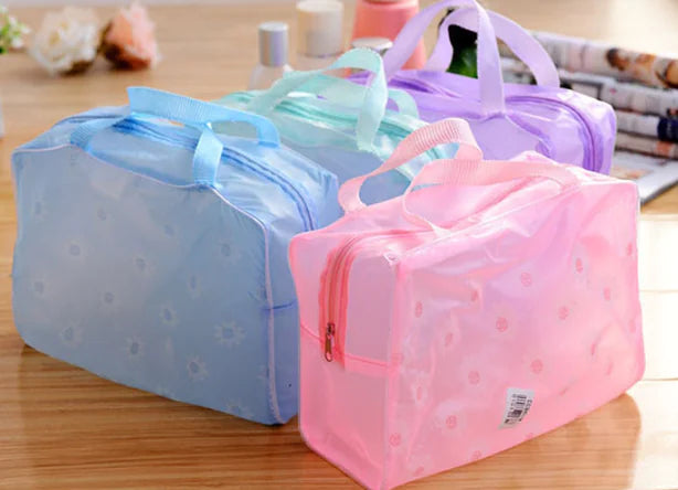 Floral Waterproof Cosmetic Bag for Travel and Organizing